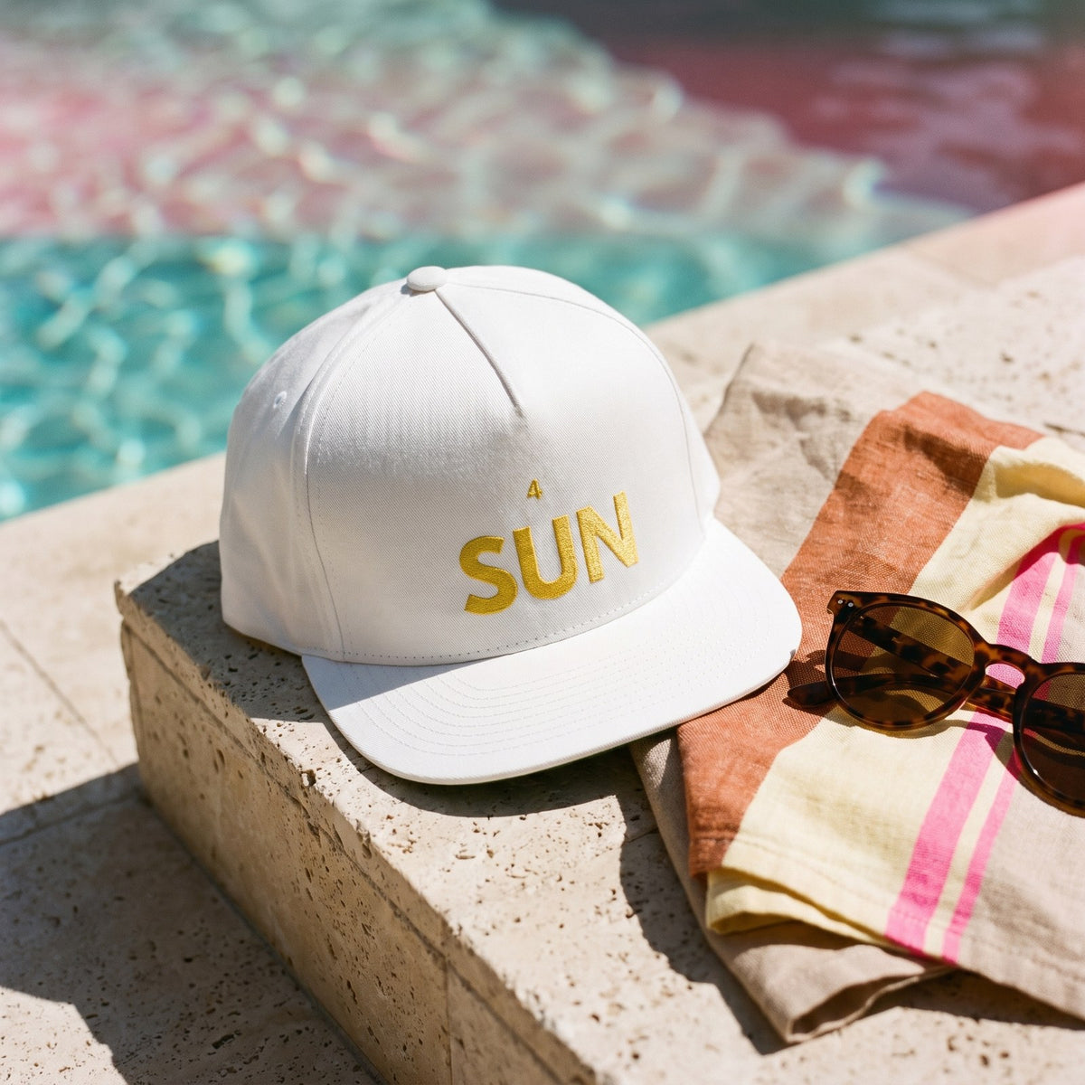 4 SUN Flat Bill Cap